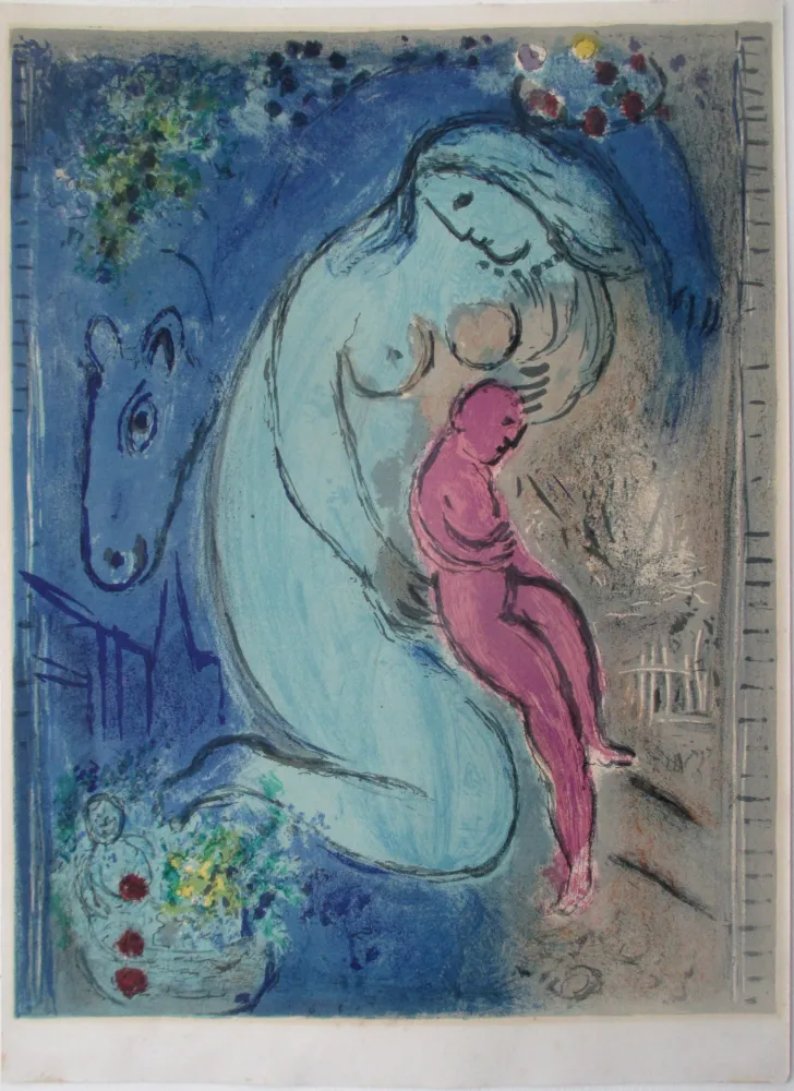 石版画 Chagall - Quai aux Fleurs