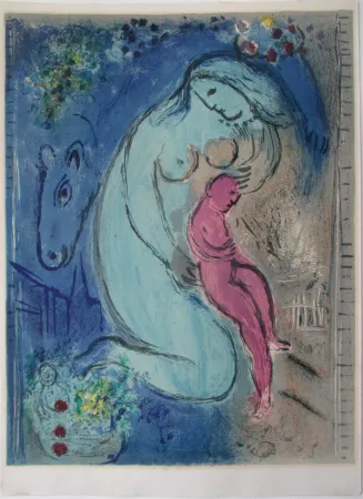 石版画 Chagall - Quai aux Fleurs