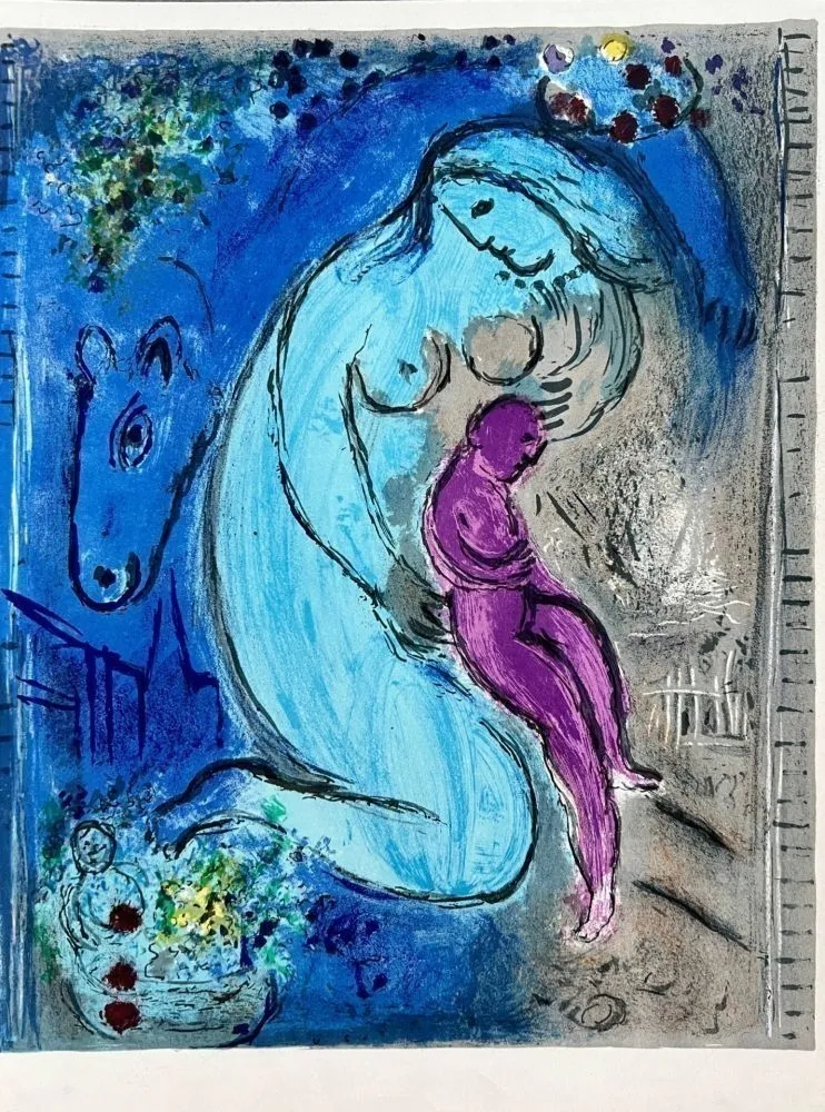 石版画 Chagall - Quai aux Fleurs