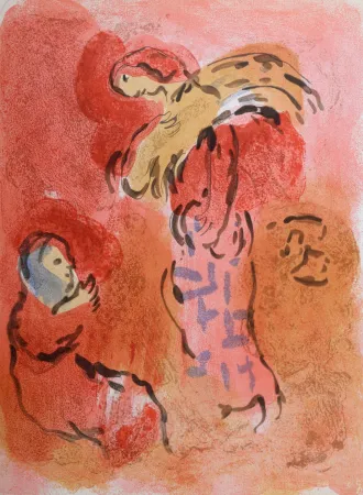 石版画 Chagall - Ruth glaneuse, 1960