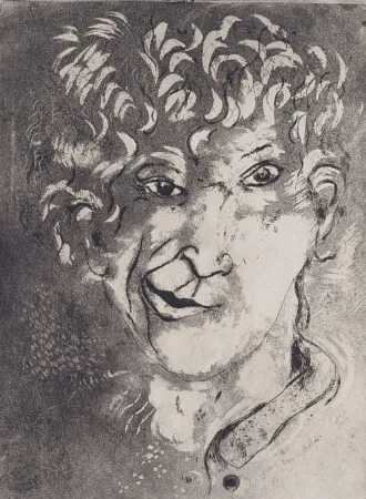 蚀刻飞尘法 Chagall - Self-Portrait with Grimace