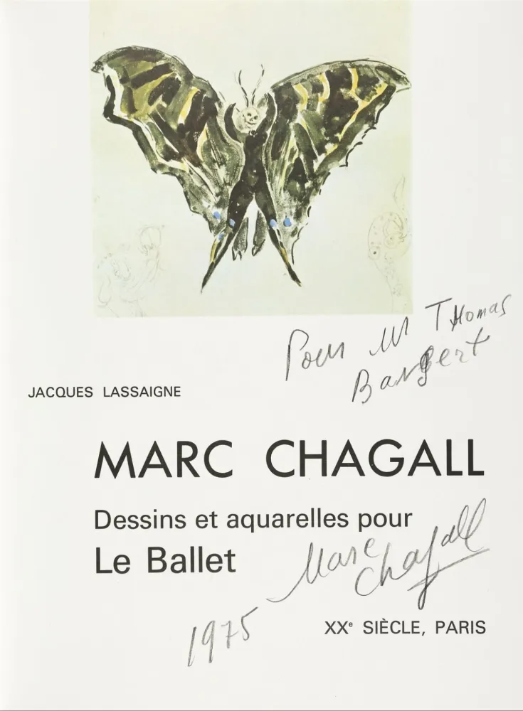 插图书 Chagall - Signed & Dedicated - Dessins et aquarelles pour Le Ballet 