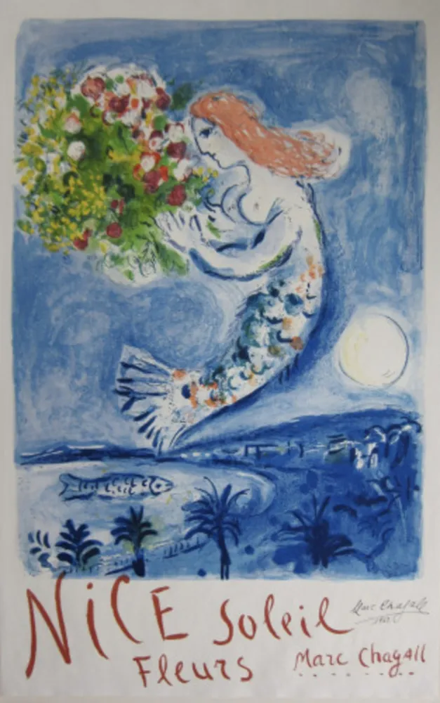 石版画 Chagall - The Bay of Angels (La Baie des Anges)