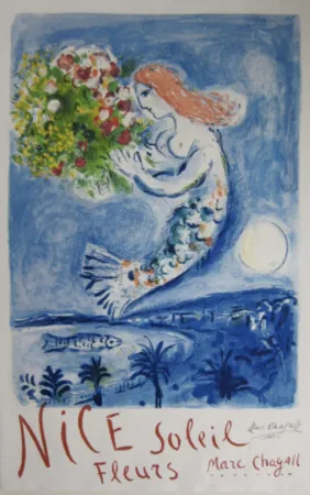 石版画 Chagall - The Bay of Angels (La Baie des Anges)