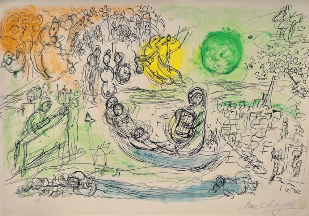 石版画 Chagall - The Concert