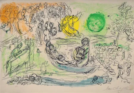 石版画 Chagall - The Concert