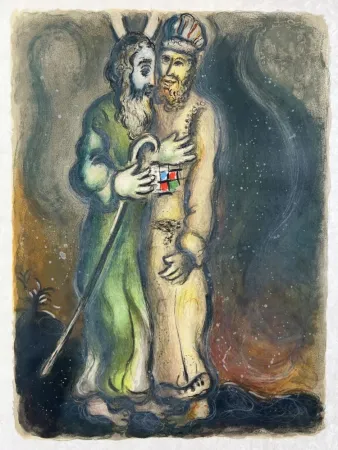 石版画 Chagall - Then the Lorde sayde unto Aaron ... - The Story of Exodus