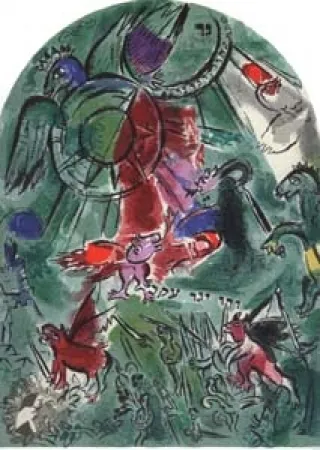 石版画 Chagall - Tribu de Gad