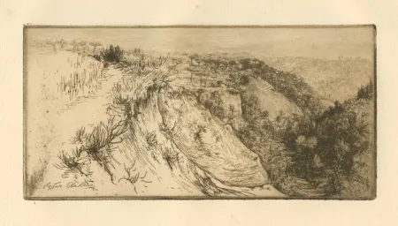 版画 Chahine - La vallée fertile, près Monte Oliveto Maggiore