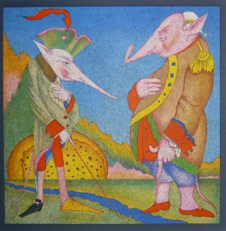 石版画 Chemiakin - Suite Carnaval de Saint Petersbourg 10