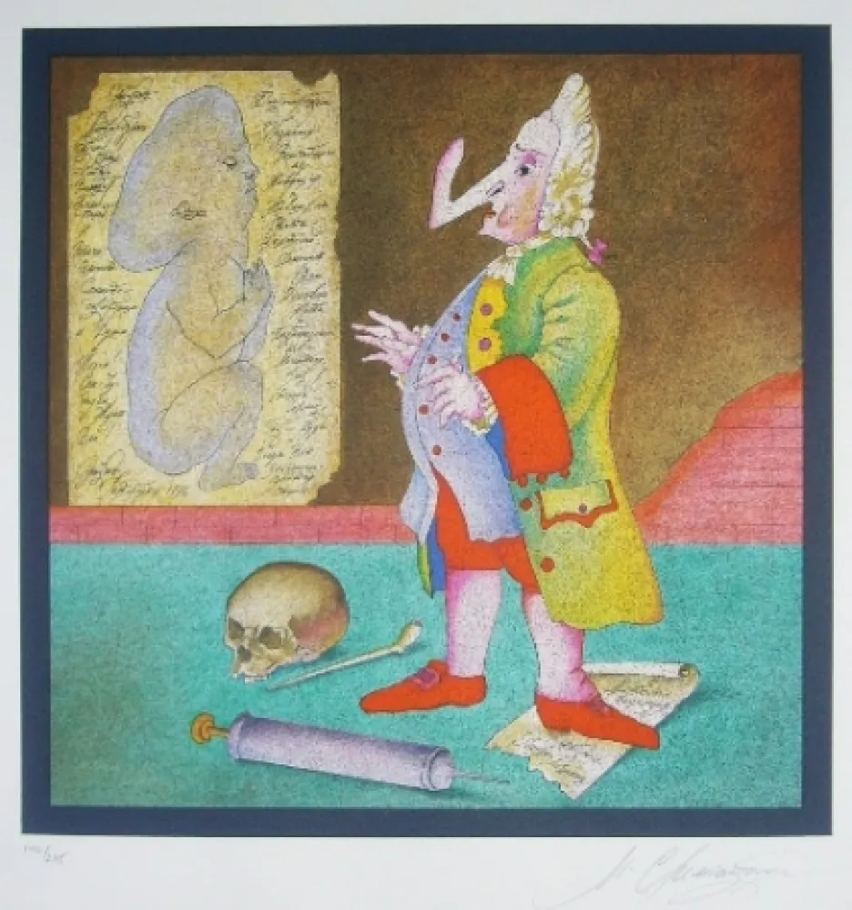 石版画 Chemiakin - Suite Carnaval de Saint Petersbourg 2