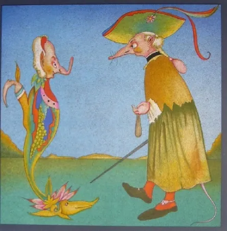 石版画 Chemiakin - Suite Carnaval de Saint Petersbourg 7 