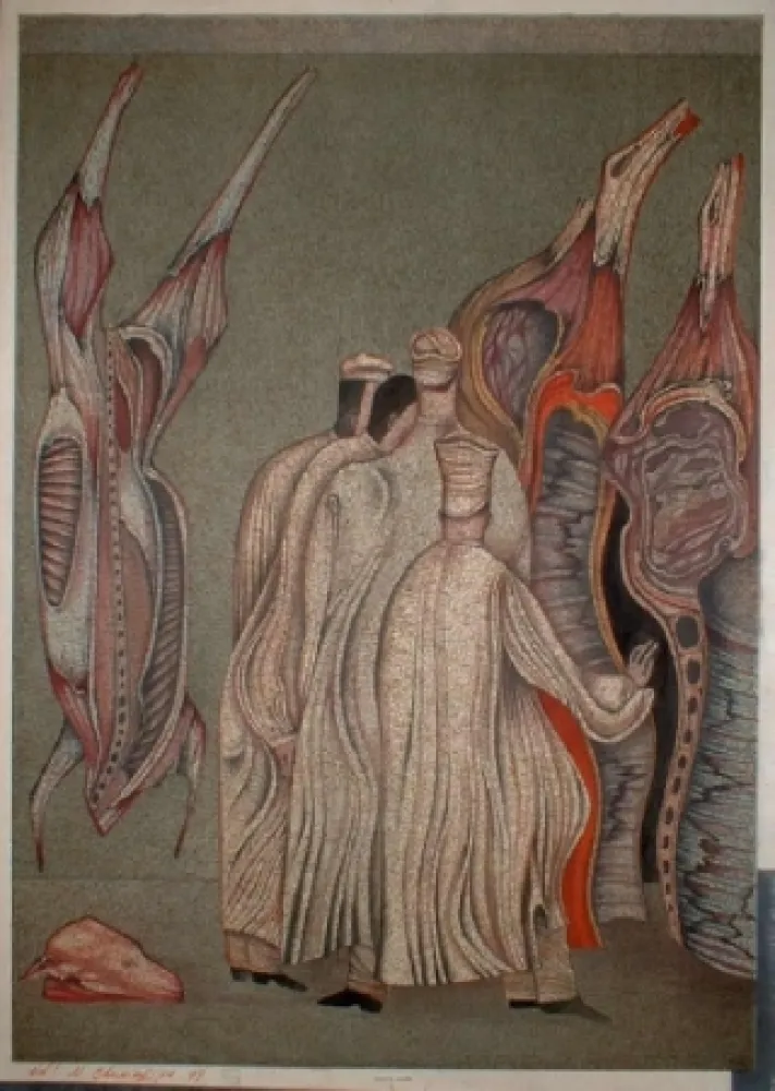 石版画 Chemiakin - Ventre de Paris 2