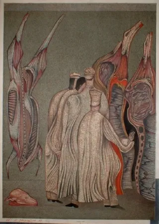 石版画 Chemiakin - Ventre de Paris 2