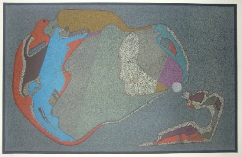 石版画 Chemiakin - Visage monde