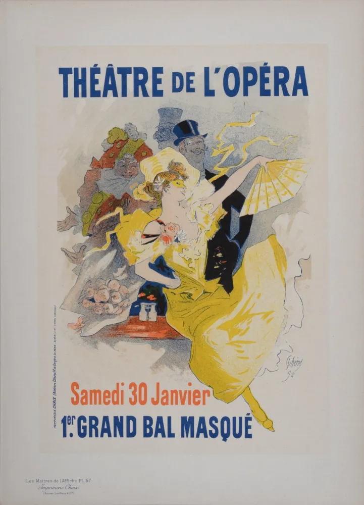 石版画 Cheret - Bal Masque de l'Opera, Les Maitres de L’Affiche