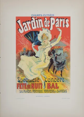 石版画 Cheret - Jardins de Paris, 1896