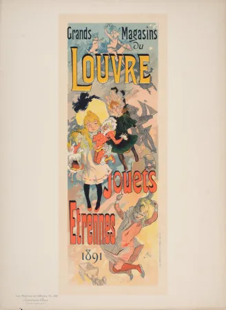 石版画 Cheret - Les Maîtres de l'Affiche : Grands Magasins du Louvre (1), 1891