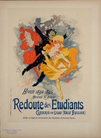 石版画 Cheret - Les Maîtres de l'Affiche : Redoute des Étudiants, 1897