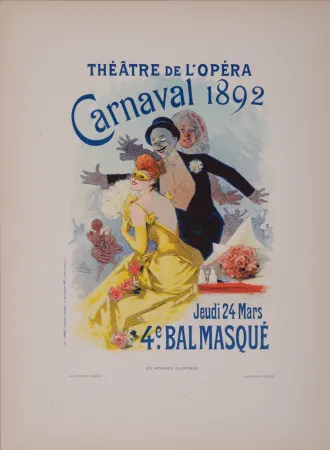 石版画 Cheret - Théâtre de l'Opéra : Carnaval 1892, 1896