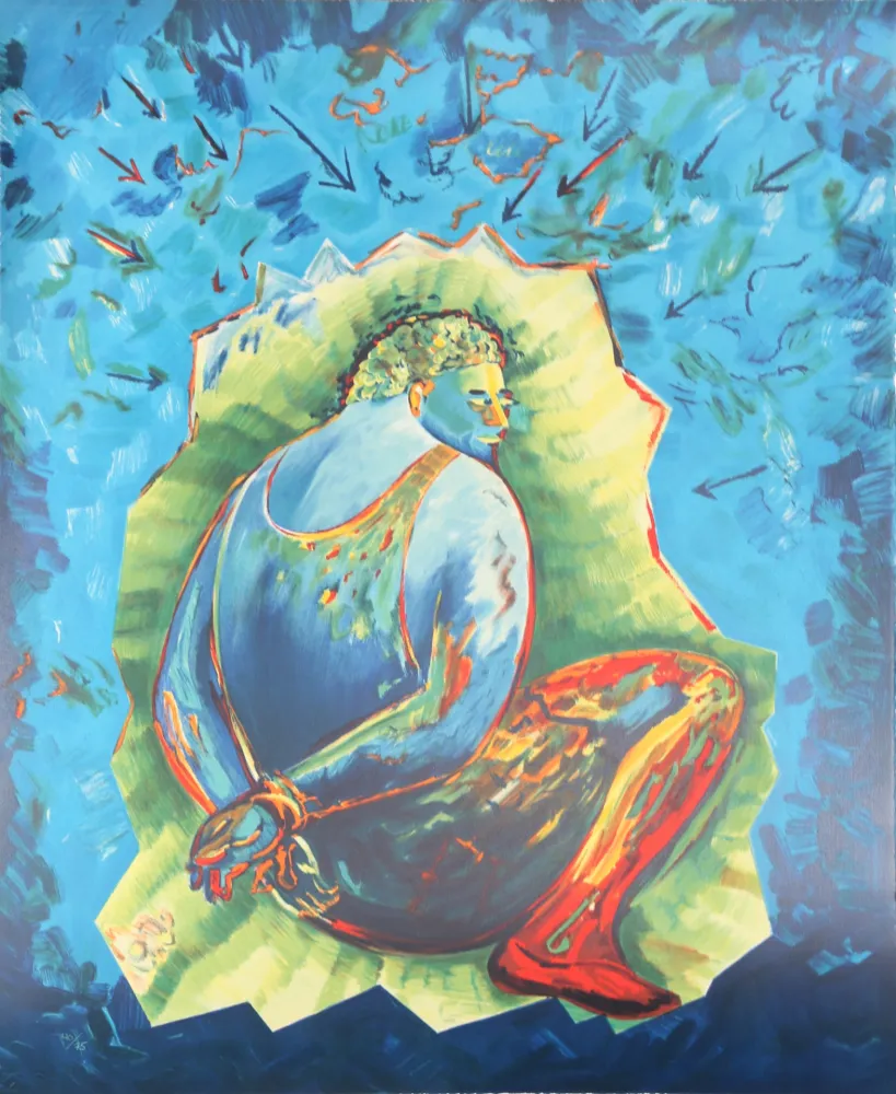 石版画 Chia - Bound Man