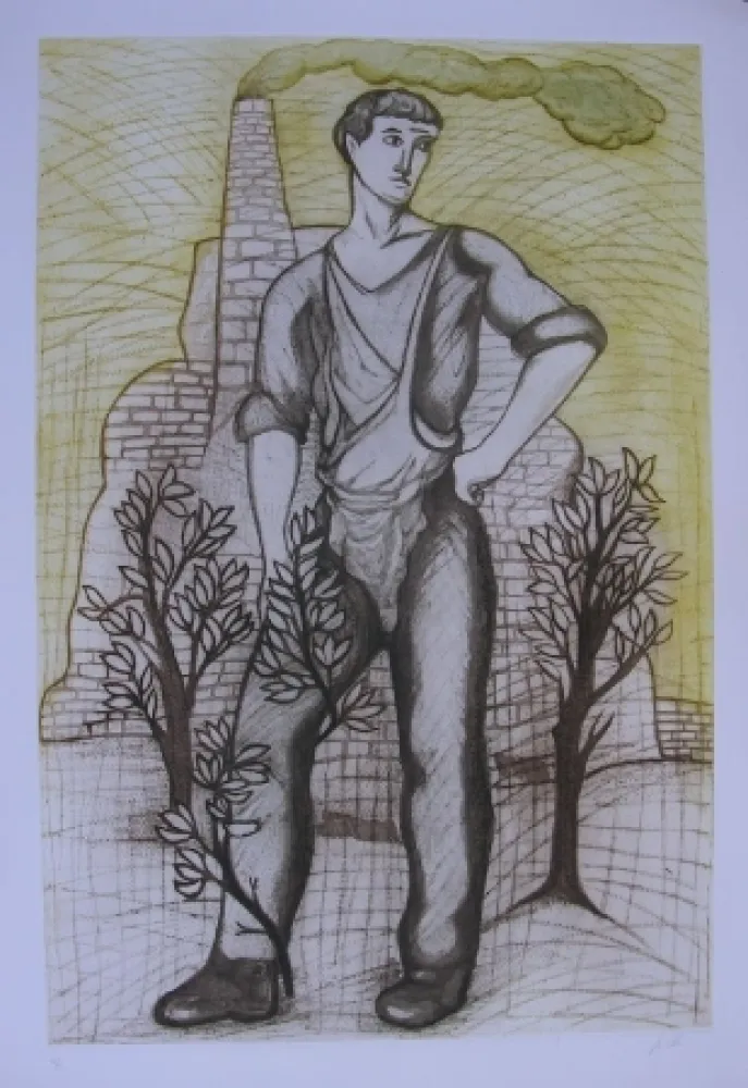 蚀刻版画 Chia - Factory works