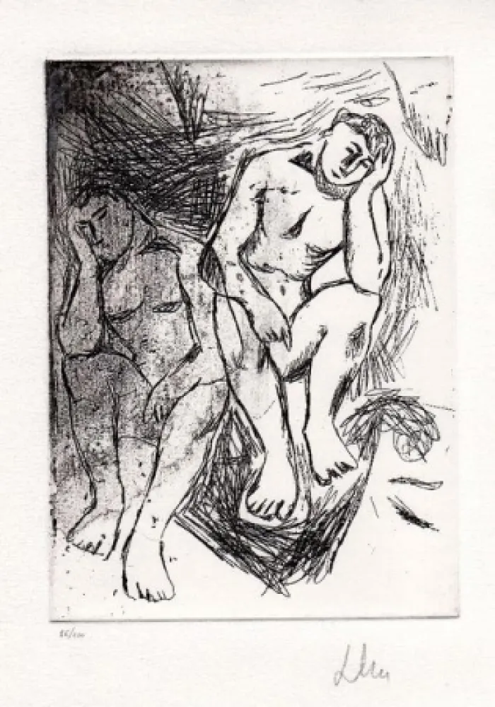 蚀刻版画 Chia - Tot epigrammi di nero