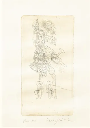 蚀刻版画 Chighine - Cristo