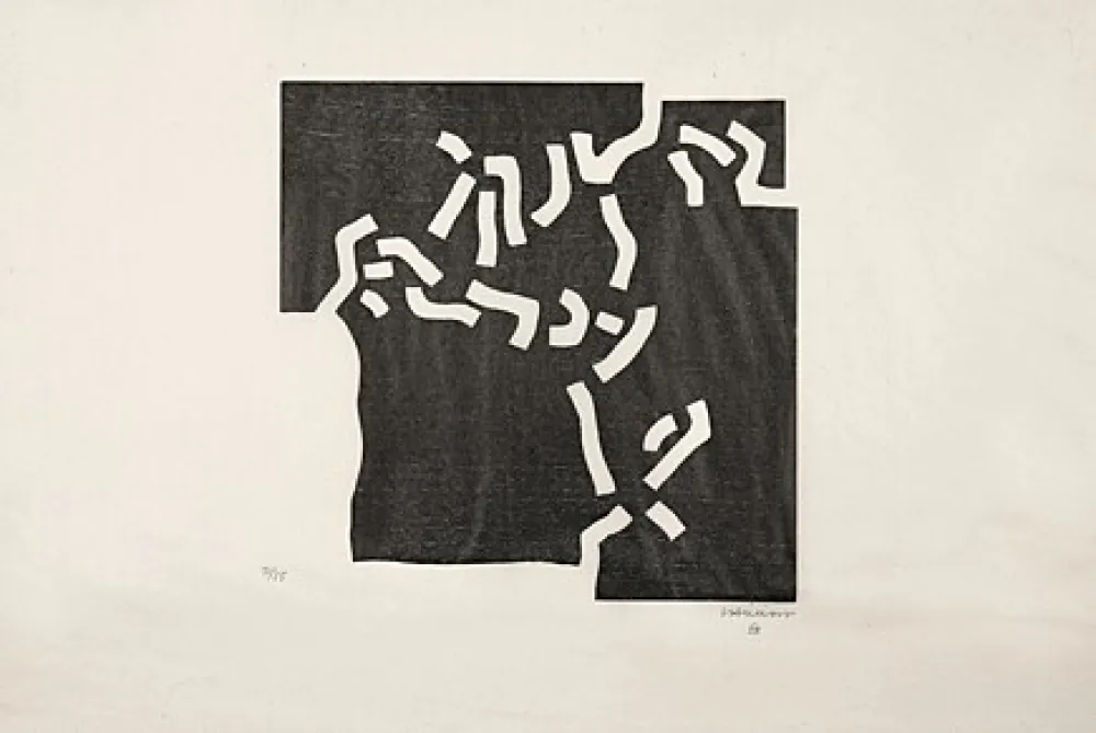 木刻 Chillida - Beltza II (Schwarz II)