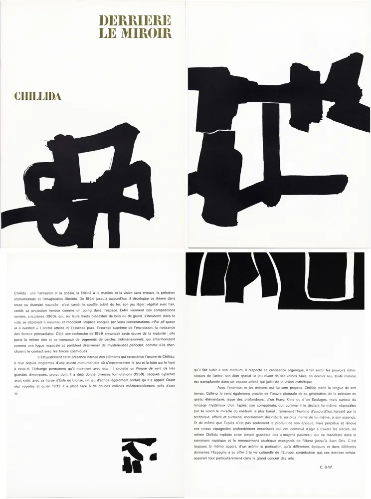 插图书 Chillida - Derrière le Miroir n° 143 . CHILLIDA . Avril 1964.