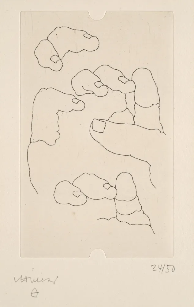 版画 Chillida - Esku (from La mémoire et la main, by Edmond Jabes)