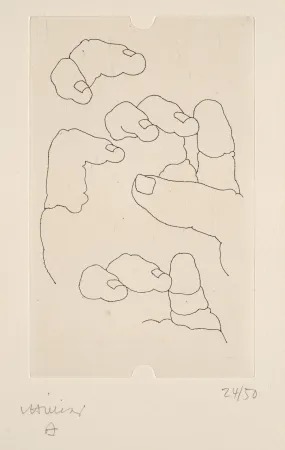 版画 Chillida - Esku (from La mémoire et la main, by Edmond Jabes)