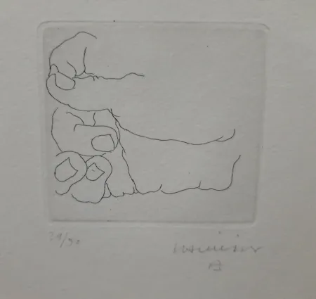 干刻版画 Chillida - Esku V