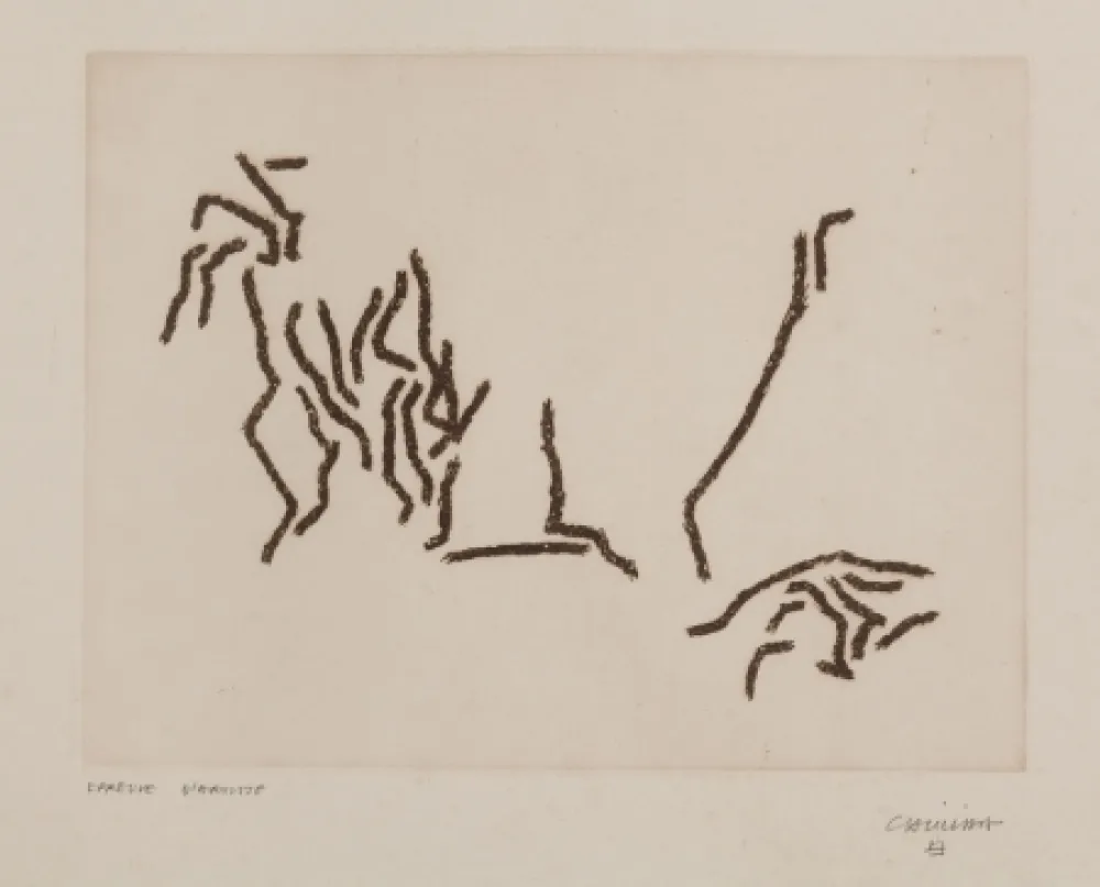 版画 Chillida - Glissement de Limites (First print)