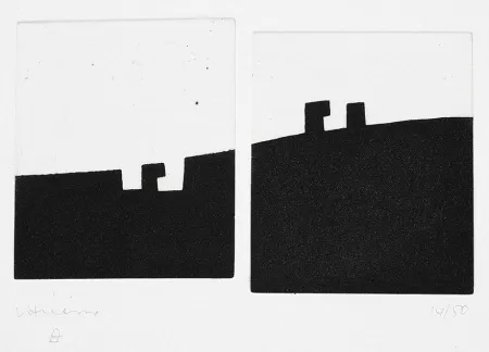 蚀刻版画 Chillida - Gora Bera – Arriba Abajo