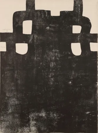 石版画 Chillida - Gurutze Gorria III