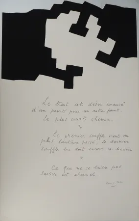 丝网印刷 Chillida - Placard, le trait est désir exaucé