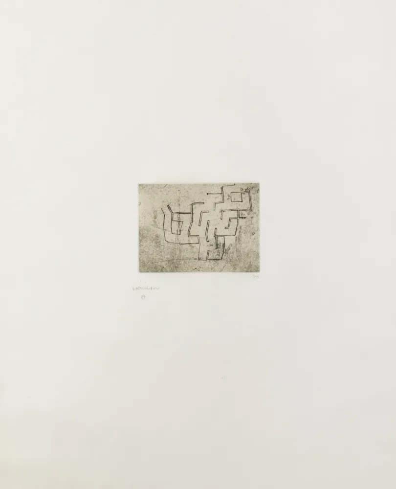 干刻版画 Chillida - Sin titulo