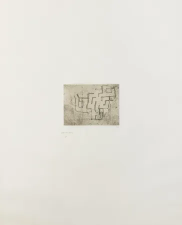 干刻版画 Chillida - Sin titulo