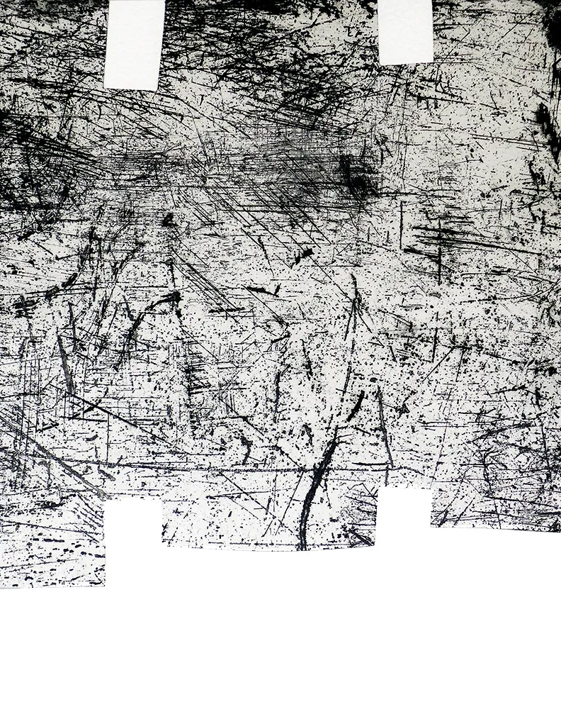 版画 Chillida - Une helene de vent ou fumee I