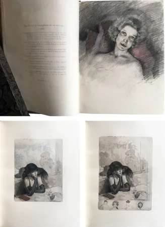 插图书 Chimot - LA PETITE JEANNE PÂLE, suivi de la Petite Sirène du Pont des Arts (1922). 1 des 5 Japon avec dessin original et suites.‎ 