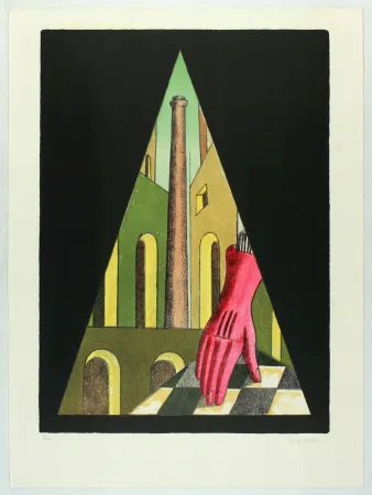 石版画 Chirico (De) - L‘énigme de la fatalité