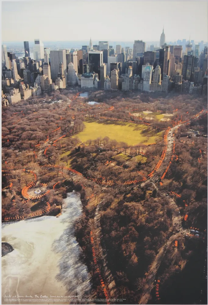海报 Christo - Central Park New York : Aerial View of the Gates