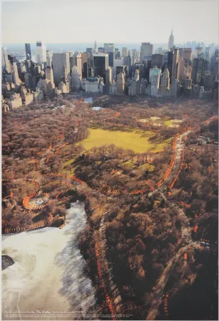 海报 Christo - Central Park New York : Aerial View of the Gates