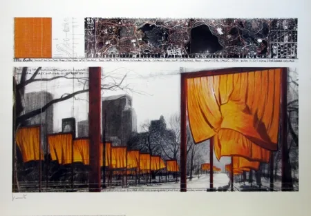 石版画 Christo & Jeanne-Claude - The Gates, Project for Central Park, New York
