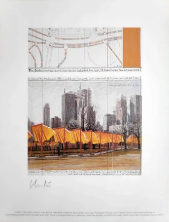 石版画 Christo & Jeanne-Claude - The Gates, Project for Central Park, New York, XIV