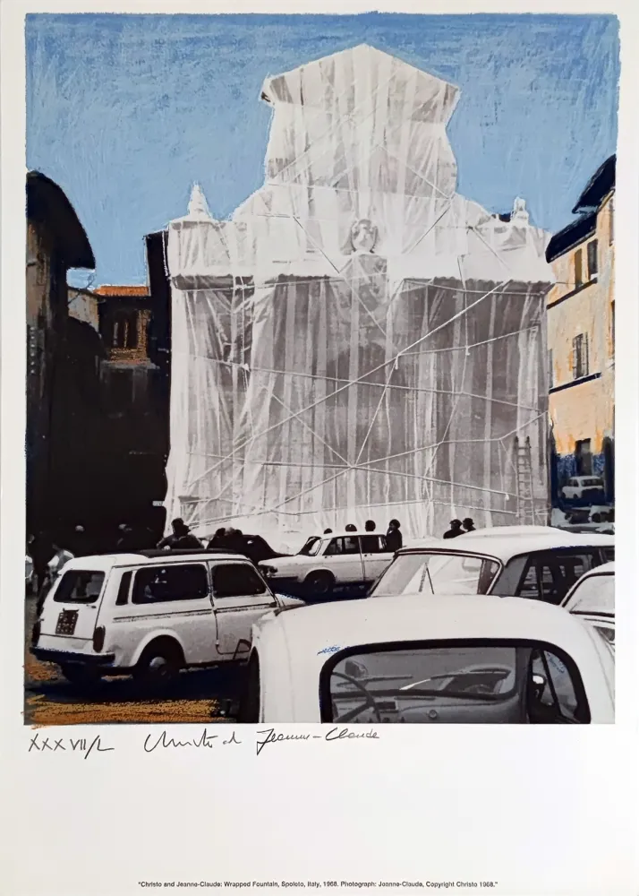 丝网印刷 Christo & Jeanne-Claude - Wrapped Fountain Spoleto