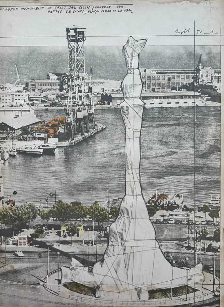 石版画 Christo & Jeanne-Claude - Wrapped monument
