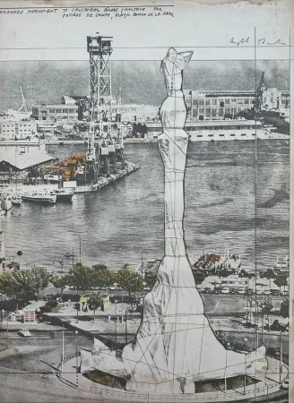 石版画 Christo & Jeanne-Claude - Wrapped monument