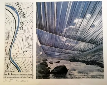 海报 Christo - Over the river (Project for Arkansas River)  signed lithographic poster